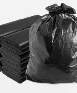 13 Gallon Contractor Trash Bags 2 MIL 50PCS Large Black Heavy Duty Garbage Bags